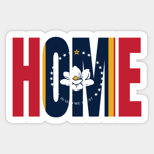 Mississippi Home - State Flag Sticker